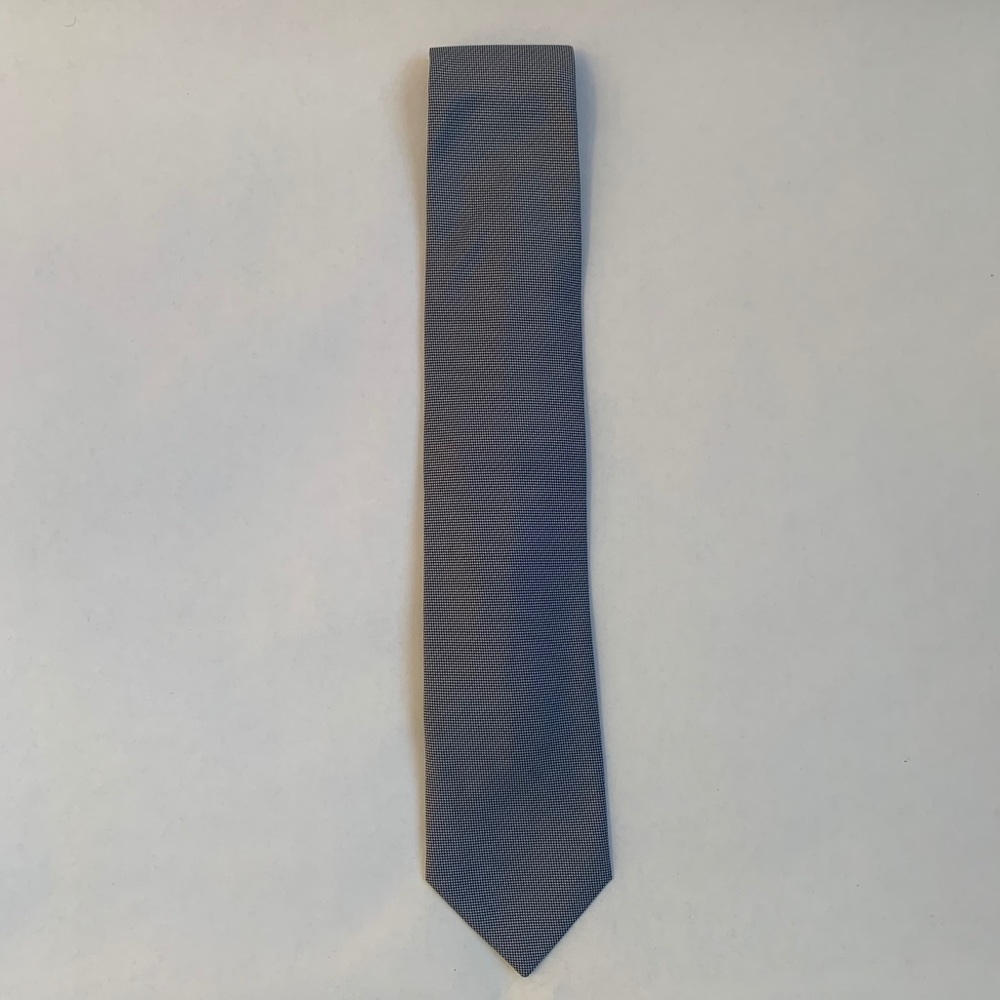Suit Supply silk tie - blue & white